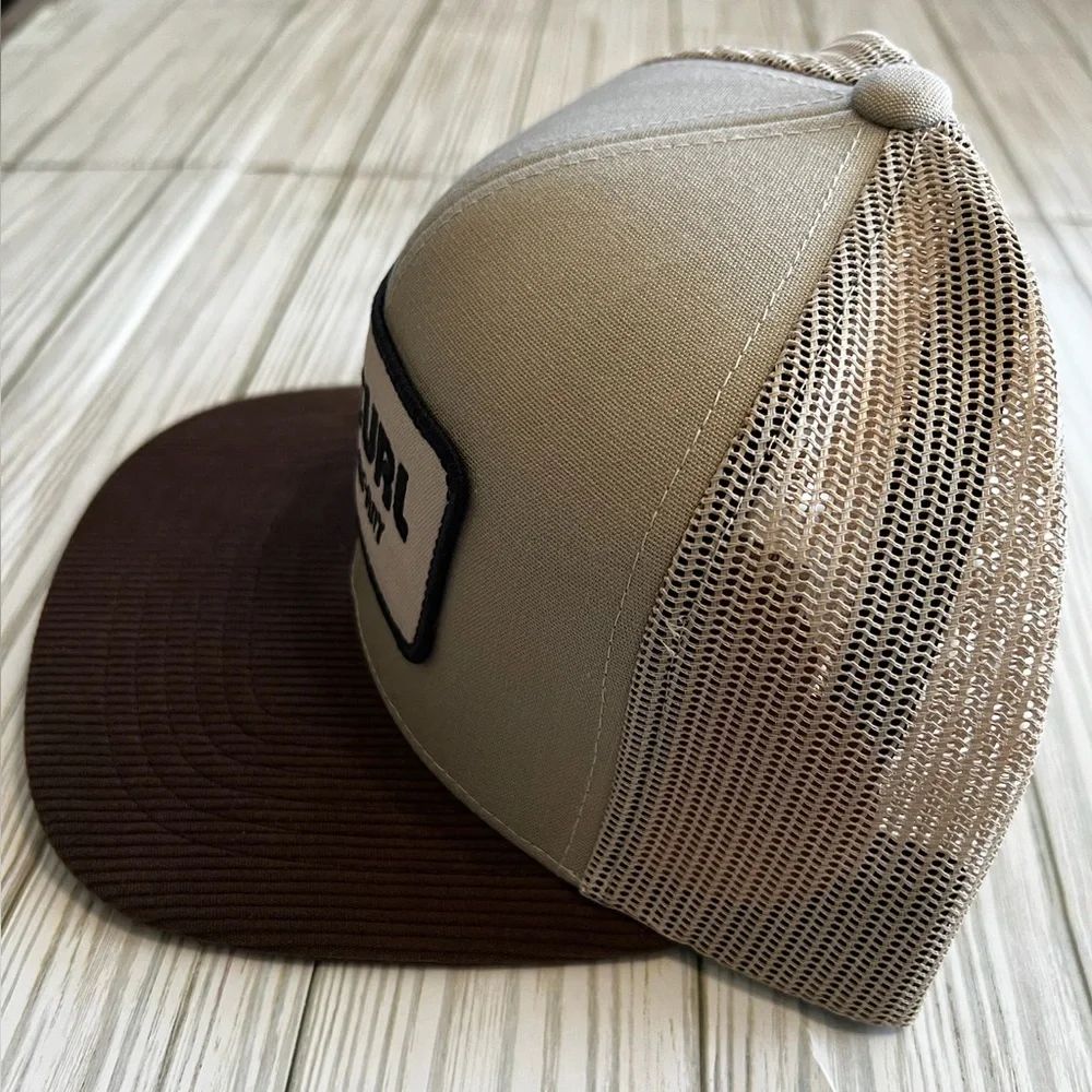 Rip Curl Icons Pump men’s Trucker hat cap Taupe brown size one size SnapBack‎